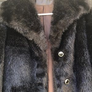 Union made Vintage ILGWU long faux fur coat